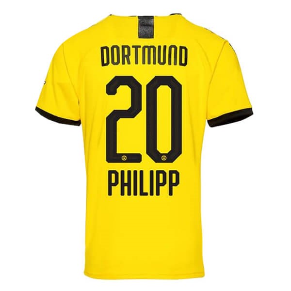 Thailande Maillot Football Borussia Dortmund NO.20 Phillipp Domicile 2019-20 Jaune
